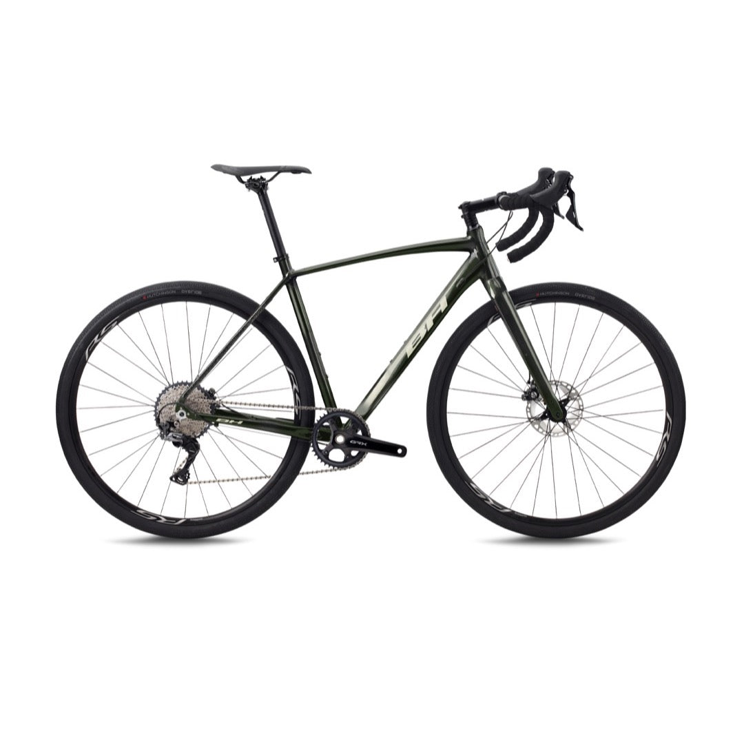 BH GravelX Alu 1.0 verde, gravel bike completa vista laterale