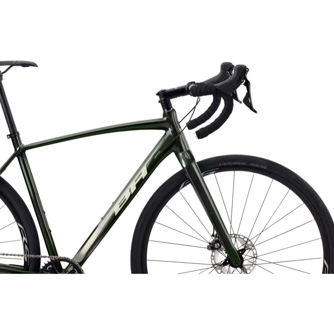 BH GravelX Alu 1.0 verde, gravel bike completa vista laterale