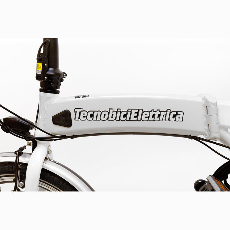 Pieghevole  E-bike FOLDING 20 colore BIANCO batteria posteriore 10,2Ah - Tecnobicielettrica