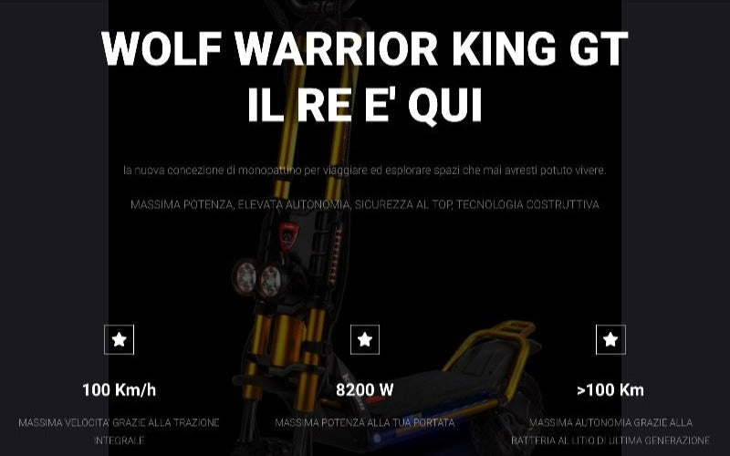 Monopattino Kaabo Wolf King GT