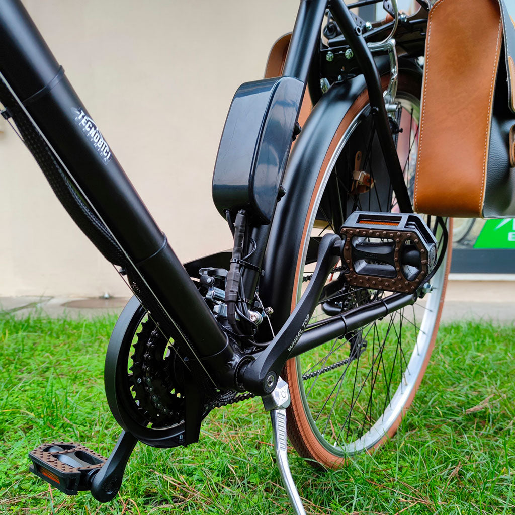 E-Bike VINTAGE a pedalata assistita 250W autonomia 70Km BORSE POSTERIORI COMPRESE